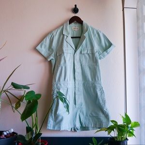 MADEWELL • MINT ROMPER SPRING WORKWEAR JUMPSUIT